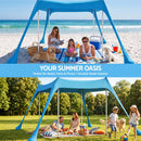 Weisshorn Beach Tent Sun Shelter UPF 50+ Shade 3x3m for 8 Person Outdoor