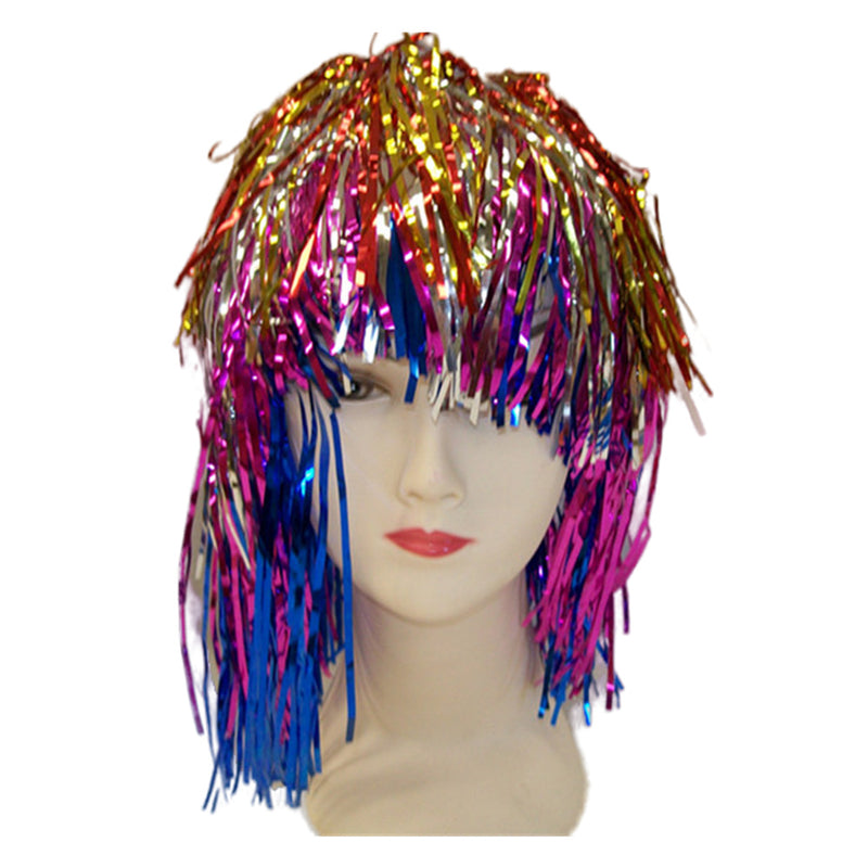 Party tinsel wig-assorted colour