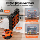 Giantz Double Sided Tool Box Organizer with 34 Compartment Small Parts Storage