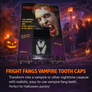 2 Packs Of Fright Fangs Tooth Caps – Vampire & Werewolf Fake Teeth – Easy‑Fit Costume Fangs for Halloween, Parties & Cosplay – Non‑Toxic