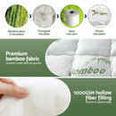 Giselle Bedding 5cm Pillowtop Mattress Topper 1000GSM Thick Soft Bamboo Cooling Pad for Back Pain Relief & Guest Bed, Washable Overfilled Cover with 45cm Deep Pocket Double
