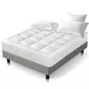 Giselle Bedding 5cm Bamboo Pillowtop Mattress Topper 1000GSM Mattress Pad for Back Pain Relief Washable Breathable Protector with 45cm Deep Pocket Queen