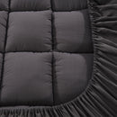 Giselle Bedding Bamboo Charcoal Filling Pillowtop Topper 1000GSM 5cm Thick Pillowtop Pad for Back Pain Relief Washable with 45cm Deep Pocket King