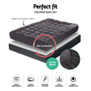 Giselle Bedding Bamboo Charcoal Filling Pillowtop Topper 1000GSM 5cm Thick Pillowtop Pad for Back Pain Relief Washable with 45cm Deep Pocket Queen
