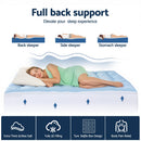 Giselle Bedding Pillowtop Mattress Topper 5cm Reversible Cooling & Soft Coral Fleece Pad for Back Pain Relief, Washable Skin-friendly Bed Protector with 45cm Deep Pocket King Single