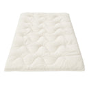 Giselle Bedding Pillowtop Mattress Topper 5cm Reversible Cooling & Soft Coral Fleece Pad for Back Pain Relief, Washable Skin-friendly Bed Protector with 45cm Deep Pocket Single