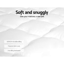 Giselle Bedding Pillowtop Mattress Topper 5cm Thick Mattress Pad for Back Pain Relief & Old Beds Machine Washable 500GSM Breathable Protector Double