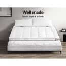 Giselle Bedding Pillowtop Mattress Topper 5cm Thick Mattress Pad for Back Pain Relief & Old Beds Machine Washable 500GSM Breathable Protector Queen