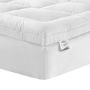 Giselle Bedding Pillowtop Mattress Topper 5cm Thick Pad for Back Pain Relief Washable Underlay Protector 1000GSM Microfibre Filling 45cm Deep Pocket Double
