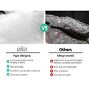 Giselle Bedding Pillowtop Mattress Topper 5cm Thick Pad for Back Pain Relief Washable Underlay Protector 1000GSM Microfibre Filling 45cm Deep Pocket Single