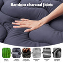 Giselle Bedding 5cm Pillowtop Topper Bamboo Polyester Blend Fibre Pad for Back Pain Relief Washable Overfilled Bed Protector 500GSM King