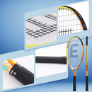 Everfit 23 Inch Tennis Racket Set of 2 Pack Lightweight Cushioned Grip Orange
