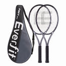 Everfit Tennis Racket Set 2 Pack 27 Inch Lightweight Cushioned Grip for Adults Black