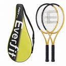 Everfit 27 Inch Tennis Racket Set of 2 Pack 27 Inch Lightweight Cushioned Grip Gold