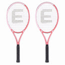 Everfit Tennis Racket Set 2 Pack 27 Inch Lightweight Cushioned Grip for Adults Pink