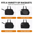 Everfit Tennis Tote Bag Gym Bag Sports Duffle Bags Holds 2 Rackets Black