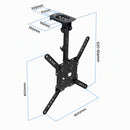 Artiss Ceiling TV Mount 23-55 Inch Flip Down Folding VESA 400x400 Height Adjustable Swivel