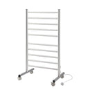 Devanti 10-Bar Freestanding Heated Towel Rail 3-5 Mins Fast Heating Electric Towel Warmer for Bathroom Winter Drying Stainless Steel Plug In 100W