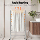 Devanti 10-Bar Freestanding Heated Towel Rail 3-5 Mins Fast Heating Electric Towel Warmer for Bathroom Winter Drying Stainless Steel Plug In 100W