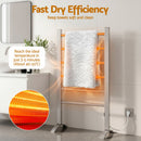 Devanti Electric Heated Towel Rail Rack 6 Bars Freestanding Clothes Dry Warmer
