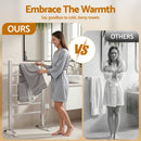 Devanti Electric Heated Towel Rail Rack 6 Bars Freestanding Clothes Dry Warmer