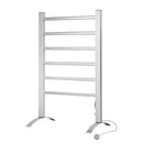 Devanti Electric Heated Towel Rail Rack 6 Bars Freestanding Clothes Dry Warmer