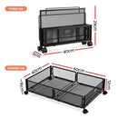 Artiss 2X Under Bed Storage Containers Metal Boxes Quilt Organiser with Wheels