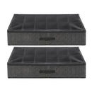 Artiss Under Bed Shoe Storage Containers X2 Box Organiser 12 Pairs Fabric Grey