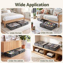 Artiss Under Bed Shoe Storage Containers X2 Box Organiser 12 Pairs Fabric Grey