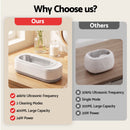 Devanti Ultrasonic Jewellery Cleaner 46kHz 400ml Cleaning Machine with Stainless Steel Tank White
