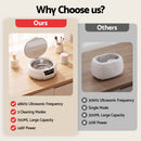 Devanti Ultrasonic Cleaner 700mL 48kHz Jewellery Cleaning Machine with Stainless Steel Tank White