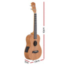 Alpha 26 Inch Solid Mahogany Tenor Ukulele Electric Acoustic EQ System Kit 18 Frets Natural