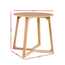 Artiss Coffee Table Round Side Tables Nightstand Bedside Furniture Wooden Beige