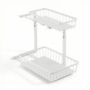 Artiss Under Sink Organizer Storage with 2 Slide Out Drawers 5 Adjustable Height Bathroom Kitchen Cabinet