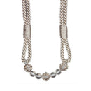 Oyster Beaded Rope Curtain Tieback