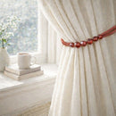 Coral Red Beaded Rope Curtain Tieback