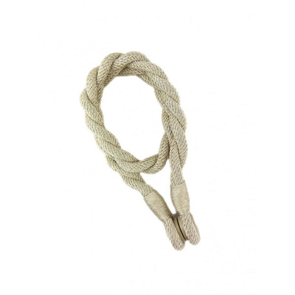 Magnetic weaved rope tieback Linen