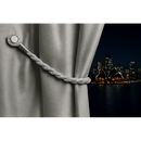 Magnetic weaved rope tieback Silver