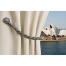 Magnetic weaved rope tieback Grey