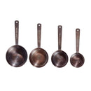 Vintage Elegance: Antique Copper Stainless Steel Measuring Cup Set