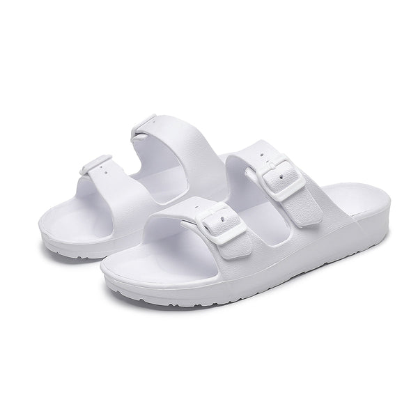 UNISEX BEACH SLIDES 0099 - MEN - White / AUS Ladies5.5/Men3.5/EU36/23cm