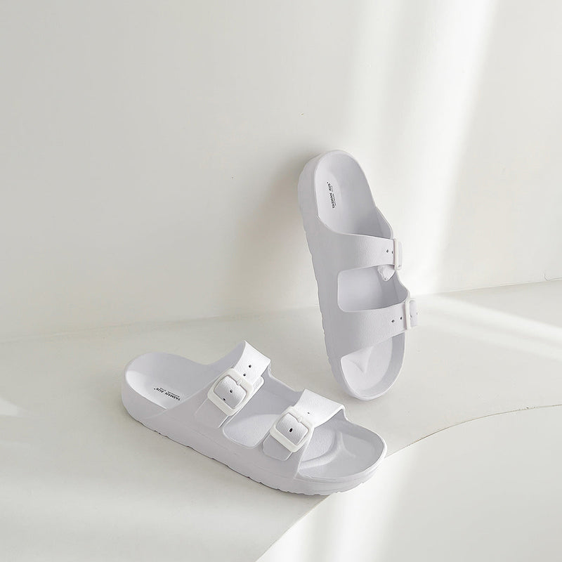 UNISEX BEACH SLIDES 0099 - MEN - White / AUS Ladies6/Men4/EU37/23.5cm