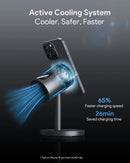 Aukey MagFusion 3-in-1 Pro Qi2 Magnetic Fast Wireless Charging Station with Active Cooling (LC-MC311A)