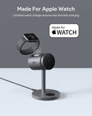 Aukey MagFusion 3-in-1 Pro Qi2 Magnetic Fast Wireless Charging Station with Active Cooling (LC-MC311A)