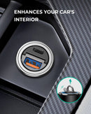 AUKEY Nano 30W Dual-Port USB-C + USB-A Fast Car Charger – CC-A3
