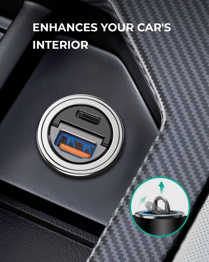 Aukey Enduro Nano AC 30W 2-Port Car Charger (CC-A3)