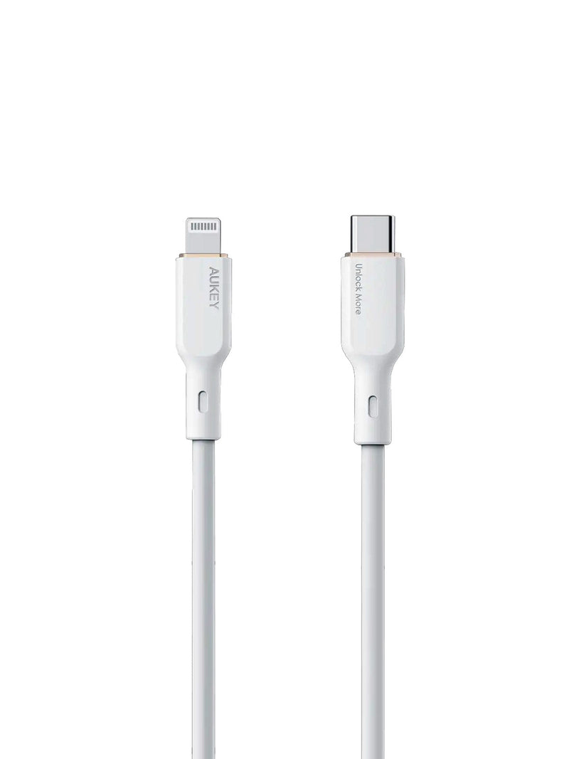 Aukey Circlet CL 1m Silicone USB-C to Lightning Cable White (CB-SCL1)