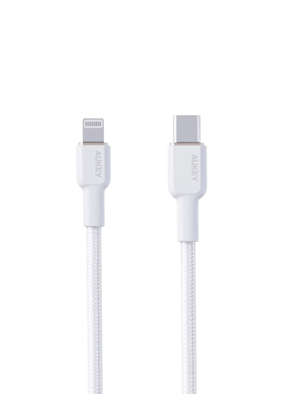 Aukey Circlet CL 1m Aramid Fiber Core USB-C TO Lightning White (CB-KCL1)