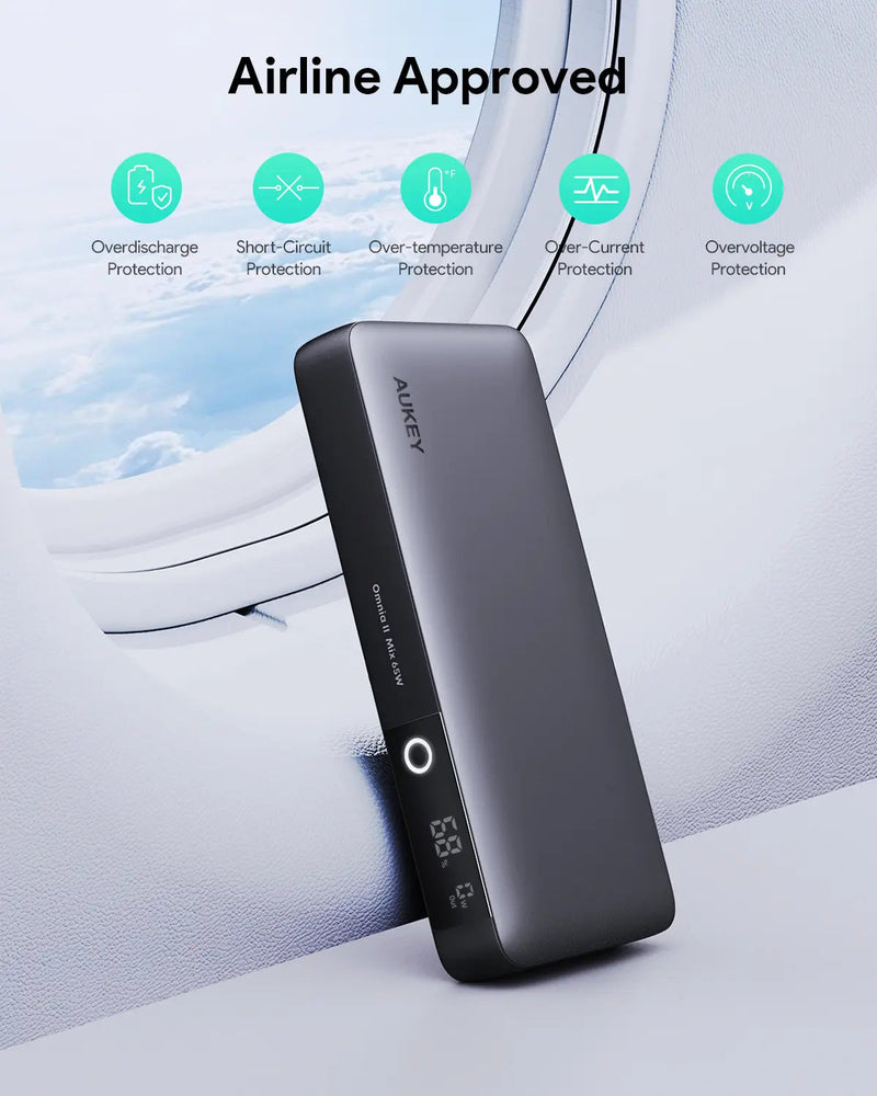 Aukey Sprint X 20K 65W 20000mAh Portable Power Bank with PD3.0 (PB-Y43)