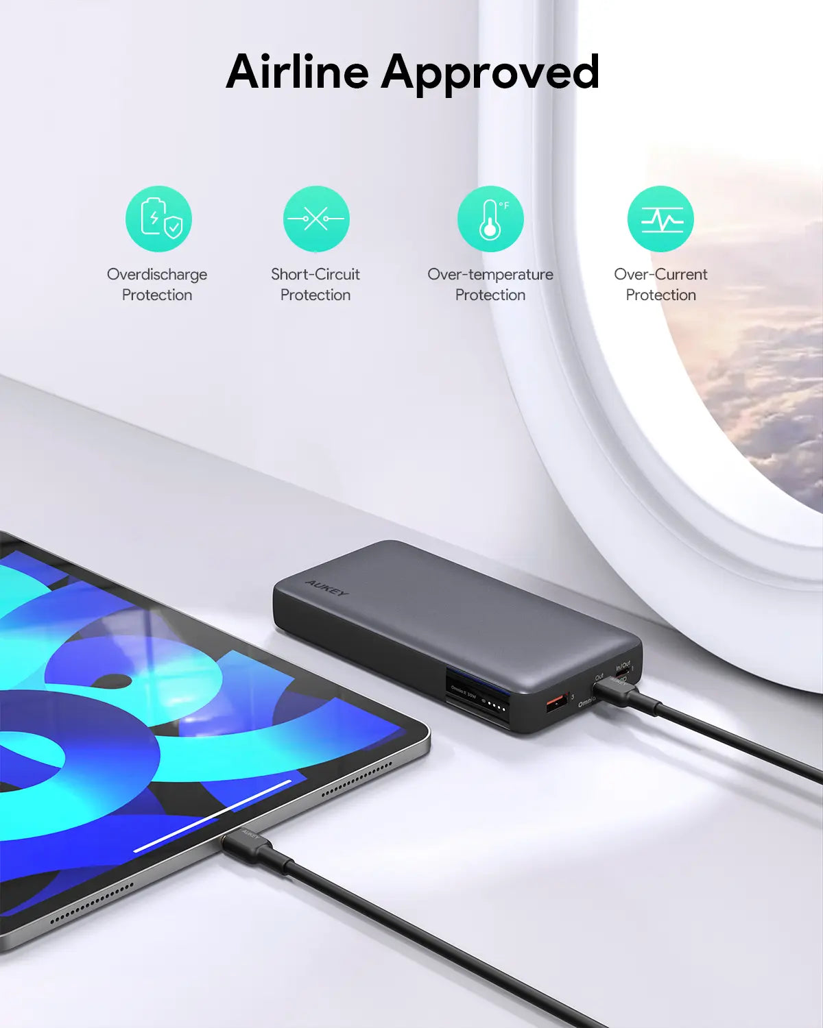 Aukey Sprint X 20K 30W 20000mAh Portable Power Bank with PD3.0 (PB-Y42)